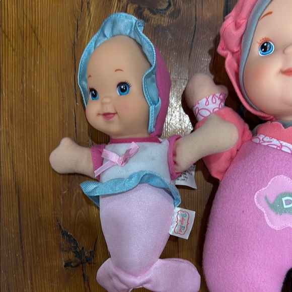 Baby Doll Set of 3 with Pink and Gray Outfits - Picture 2 of 6